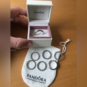 Pandora Silver Stackable Rings